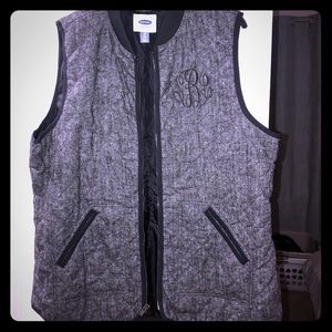 Monogrammed quilted vest